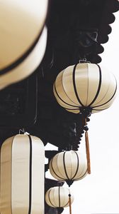 Preview wallpaper lanterns, roof, building