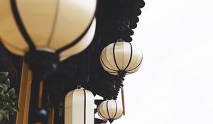 Preview wallpaper lanterns, roof, building