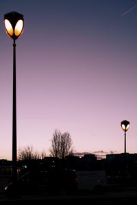 Preview wallpaper lanterns, trees, cars, buildings, sky, evening