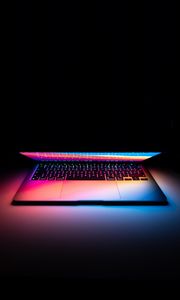 Preview wallpaper laptop, backlight, colorful, dark
