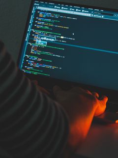 Download Programming On Old Laptop Wallpaper