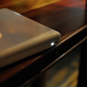 Preview wallpaper laptop, device, table, dark
