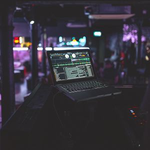 Preview wallpaper laptop, dj, equipment, electronics, music