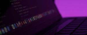 Preview wallpaper laptop, keys, code, programming, purple