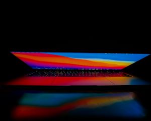 Preview wallpaper laptop, monitor, computer, light, darkness