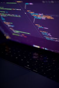 Preview wallpaper laptop, screen, code, programming, dark, hacker