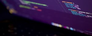 Preview wallpaper laptop, screen, code, programming, dark, hacker