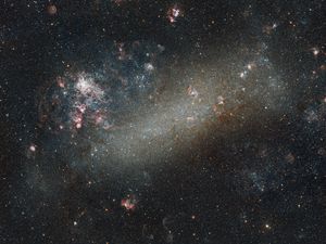 Preview wallpaper large magellanic cloud, nebula, stars, space