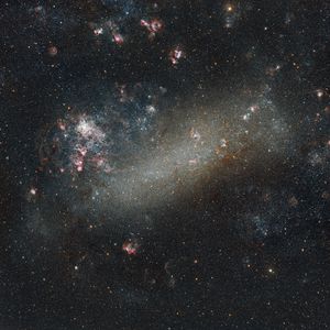 Preview wallpaper large magellanic cloud, nebula, stars, space