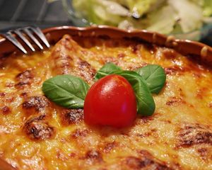 Preview wallpaper lasagna, cheese, tomatoes, appetizing