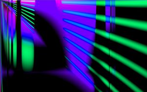 Preview wallpaper laser, rays, glare, multicolored, black