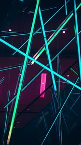 Preview wallpaper lasers, neon, installation, colorful