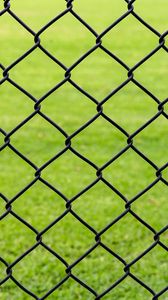 Preview wallpaper lattice, fence, iron, grass
