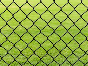 Preview wallpaper lattice, fence, iron, grass