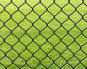 Preview wallpaper lattice, fence, iron, grass