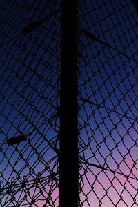 Preview wallpaper lattice, fence, mesh, sunset, sky