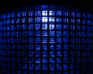 Preview wallpaper lattice, grid, blue, dark