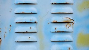 Preview wallpaper lattice, metal, rust, old, blue, surface