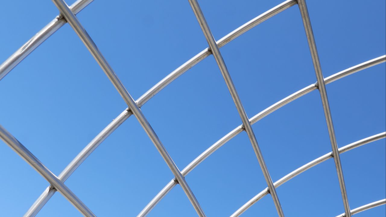 Wallpaper lattice, metal, sky