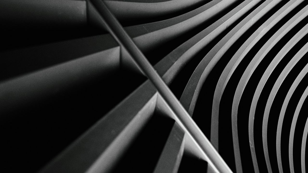 Wallpaper lattice, relief, surface, dark, black and white