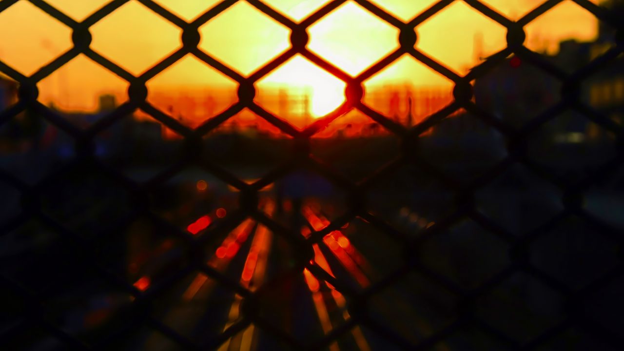 Wallpaper lattice, wire, light, dark, blur