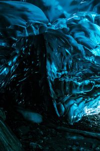 Preview wallpaper lava, shapes, relief, blue