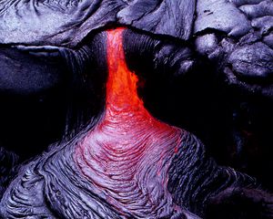 Preview wallpaper lava, surface, fiery, volcano
