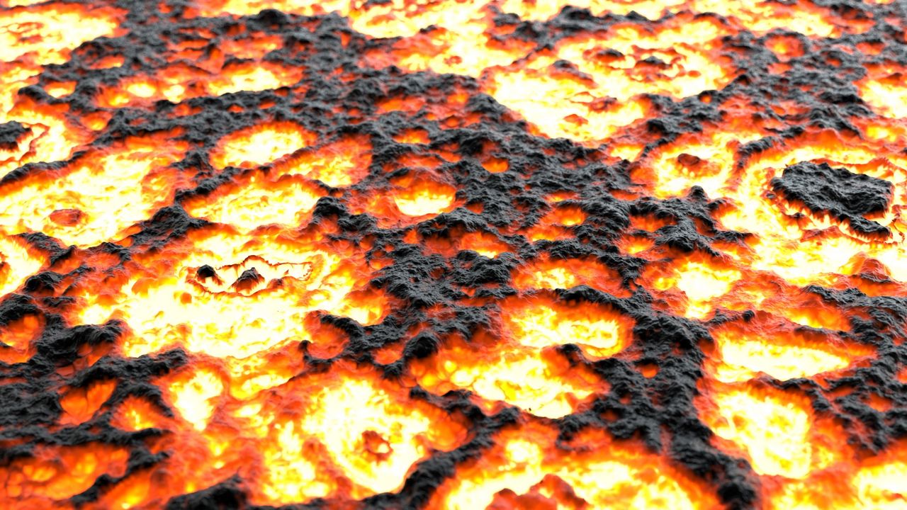 Wallpaper lava, surface, fiery, texture