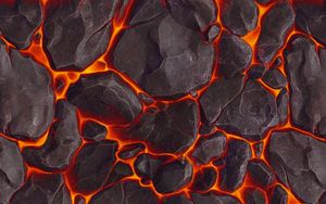 Preview wallpaper lava, texture, stones, volcanic