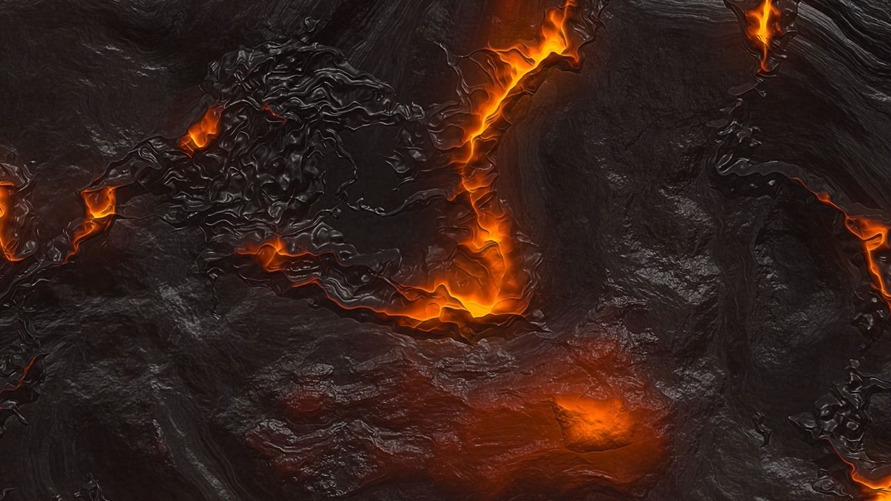 Wallpaper lava, texture, surface, cranny, fire, hot