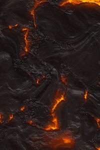 Preview wallpaper lava, texture, surface, cranny, fire, hot