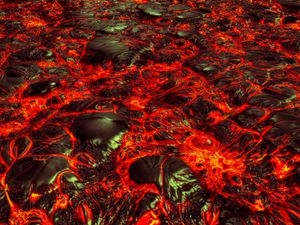 Preview wallpaper lava, texture, volcanic, fiery