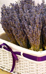 Preview wallpaper lavender, basket, flowers, fragrance