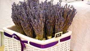 Preview wallpaper lavender, basket, flowers, fragrance