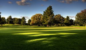 Preview wallpaper lawn, field, golf, trees