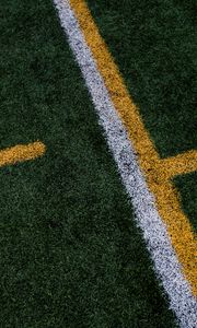 Preview wallpaper lawn, marking, line, field, grass, football, game