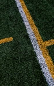 Preview wallpaper lawn, marking, line, field, grass, football, game