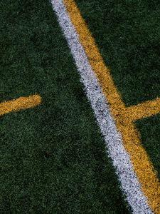 Preview wallpaper lawn, marking, line, field, grass, football, game