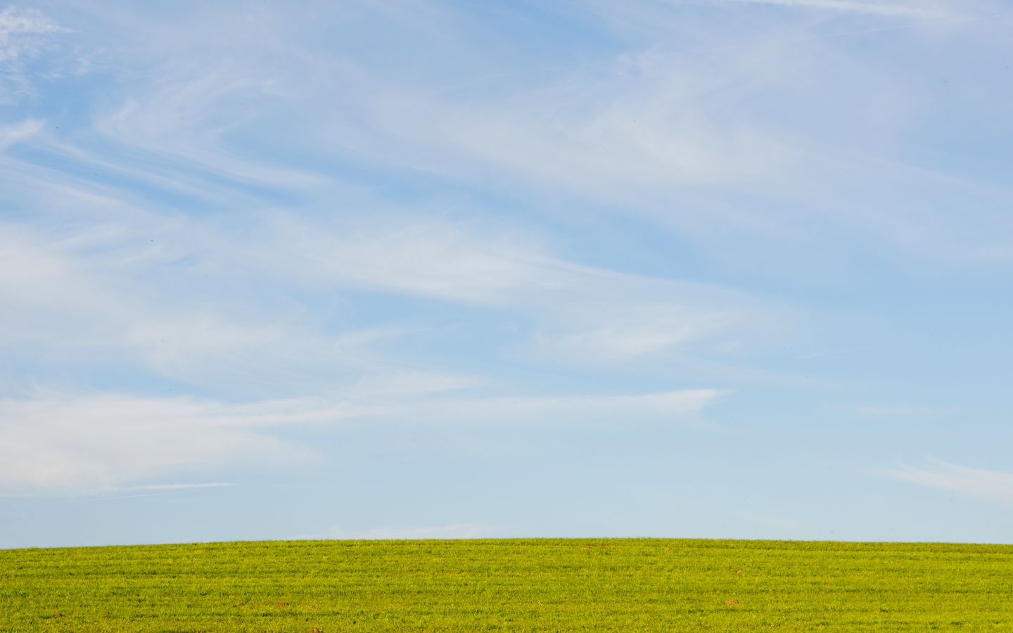 1440x900 Wallpaper lawn, sky, clouds, landscape, nature