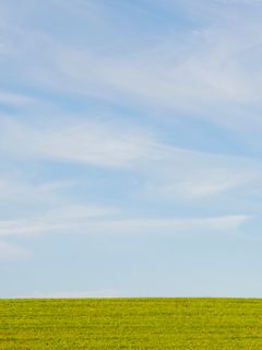 240x320 Wallpaper lawn, sky, clouds, landscape, nature