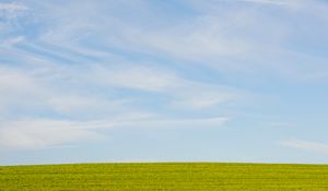 Preview wallpaper lawn, sky, clouds, landscape, nature