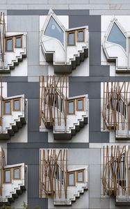 Preview wallpaper layout, pattern, stairs, windows