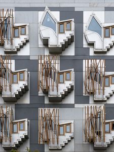 Preview wallpaper layout, pattern, stairs, windows