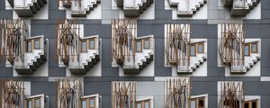 Preview wallpaper layout, pattern, stairs, windows