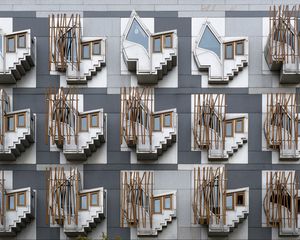 Preview wallpaper layout, pattern, stairs, windows