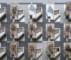 Preview wallpaper layout, pattern, stairs, windows