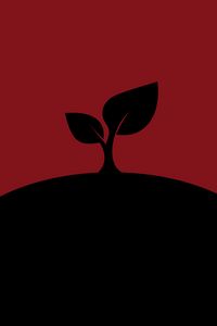 Preview wallpaper leaf, art, dark, vector, minimalism
