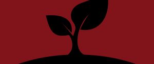 Preview wallpaper leaf, art, dark, vector, minimalism