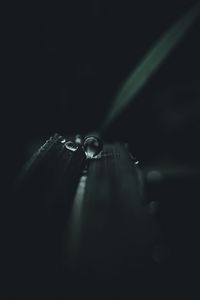 Preview wallpaper leaf, drop, water, macro, dark