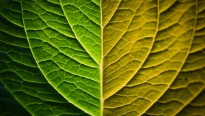 Preview wallpaper leaf, macro, green, gradient